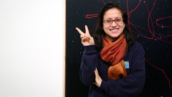 Former Aperture work-scholar Diana Panora at Aperture Gallery (October, 2013)