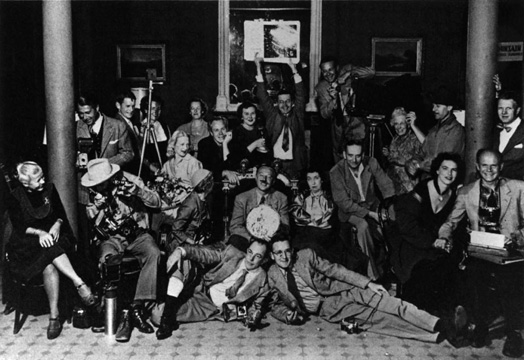 The Aspen Conference, at which Aperture was first conceived. Pictured are the founders, including Minor White, Ansel Adams, Barbara Morgan, Nancy Newhall, Beaumont Newhall, and others, 1951. Photograph by Ferenc Berko.