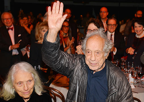 Robert Frank and June Leaf at Aperture's annual benefit in 2014.